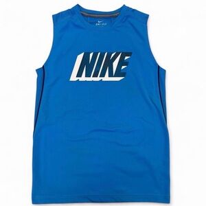Nike Boys Large Blue Dri-FIT Sleeveless Graphic Training Tank